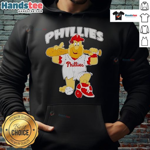 Alt Text: Good Fred Flintstone Philadelphia Phillies hoodie featuring vibrant colors and classic cartoon design.