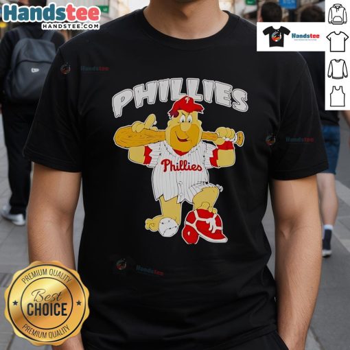 Good Fred Flintstone Philadelphia Phillies T-Shirt featuring a cartoon design, perfect for baseball fans and collectors.