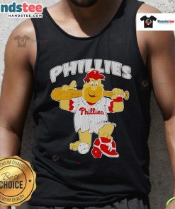 Alt Text: Good Fred Flintstone Philadelphia Phillies tank top featuring vibrant graphics and a comfortable fit for fans.