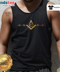 Stylish Good Freemason tank top featuring the Masonic square and compass symbol, perfect for fraternal events.