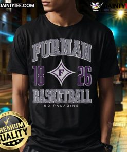 Good Furman Paladins basketball T-shirt featuring team colors and logo, perfect for fans and game day attire.