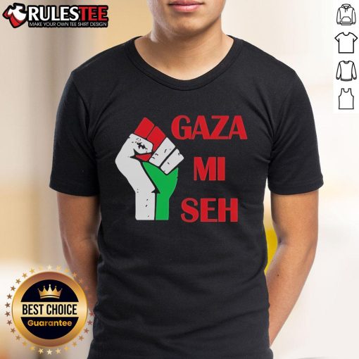 Good Gaza Mi Seh Palestine T-Shirt featuring bold graphics and vibrant colors, perfect for expressing solidarity.