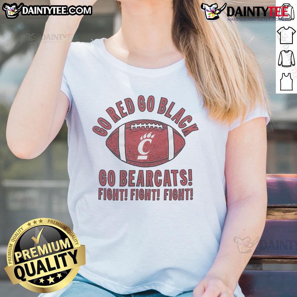 Good Go Red Go Black Go Bearcats Ladies Tee Good Go Red Go Black Go Bearcats Ladies Tee featuring vibrant colors and stylish design for fans of Bearcats apparel.