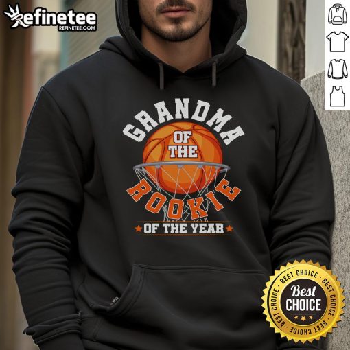 Alt Text: Cozy Good Grandma of the Rookie of the Year hoodie in soft fabric, perfect for proud grandmothers cheering on their grandkids.