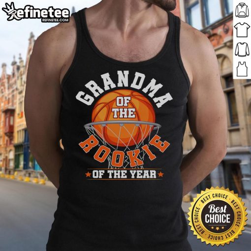 Good Grandma of the Rookie of the Year tank top featuring a fun design, perfect for proud grandmothers celebrating achievements.