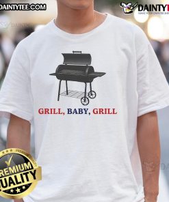 Good Grill Baby Grill T-Shirt featuring a playful design for BBQ lovers, perfect for summer cookouts and grilling enthusiasts.