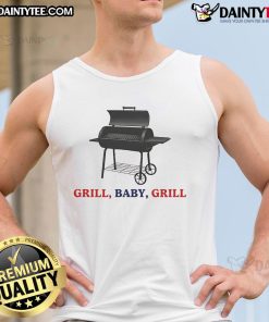 Good Grill Baby Grill tank top featuring a fun barbecue design, perfect for summer cookouts and grilling enthusiasts.