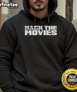 Good Hack The Movies logo hoodie featuring a bold graphic design, perfect for film enthusiasts and stylish comfort.