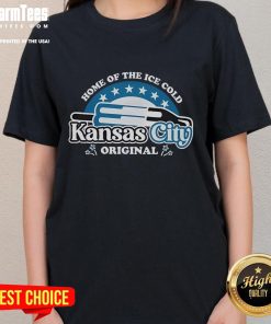 Good Home Ice Cold Kansas City Bomb Pop Ladies Tee featuring a vibrant design perfect for summer fun.