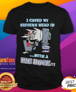 Good I Caved My Head In With A Big Rock T-Shirt featuring a bold graphic design and playful text for casual wear.