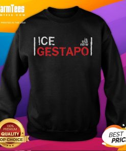 Good Ice is the New Gestapo sweatshirt featuring bold text design, perfect for streetwear fashion enthusiasts.