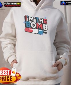 Kids hoodie with 'Good I'm The Bomb' print, perfect for stylish and fun children's casual wear.