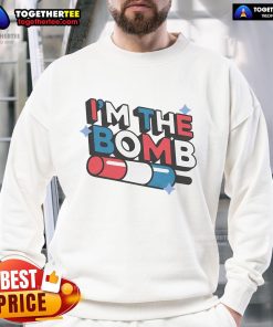 Kids sweatshirt featuring 'Good I'm The Bomb' design, perfect for stylish and fun children's apparel.