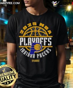 Good Indiana Pacers 2025 NBA Playoffs Game Time T-Shirt featuring team colors and logo, perfect for fans and game day.