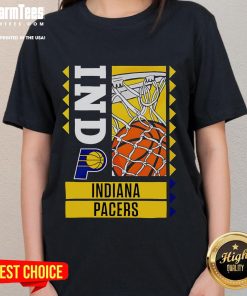 Good Indiana Pacers Basketball Ballin 2025 Ladies Tee featuring vibrant team colors and stylish design for fans.