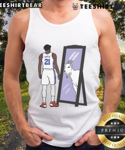 Good Joel Embiid Mirror GOAT Tank Top featuring a stylish design celebrating the basketball star's greatness.