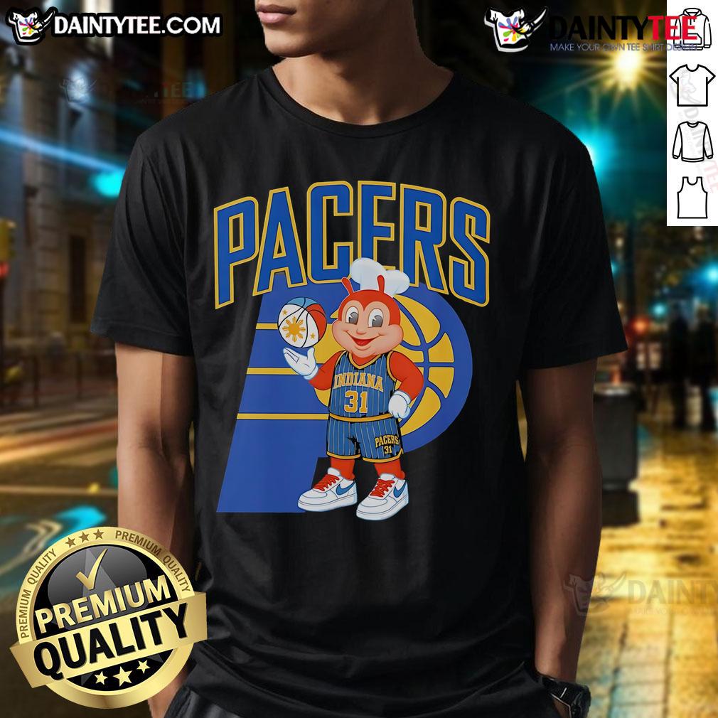 Good Jollibee Pacers Indy T Shirt Alt Text: Good Jollibee Pacers Indy T-Shirt featuring vibrant colors and iconic logo, perfect for fans of Jollibee and basketball.