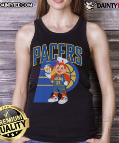 Good Jollibee Pacers Indy tank top featuring vibrant colors and a fun design, perfect for fans of Jollibee and basketball.