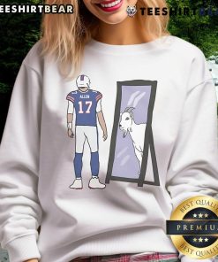 Good Josh Allen Mirror GOAT Sweatshirt featuring a stylish design for fans of the quarterback and football enthusiasts.