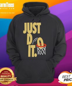 Stylish 'Good Just Do It' basketball hoodie in black with bold lettering, perfect for sports enthusiasts and casual wear.