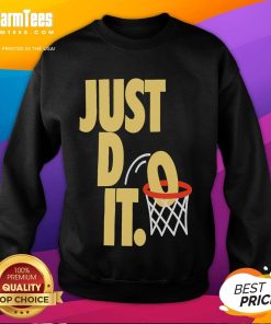 Good Just Do It Basketball Sweatshirt in black, featuring bold white lettering, perfect for sports enthusiasts and casual wear.