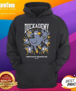 Alt Text: Good Kurzgesagt Duckademy Veritas et Quckitas Est 2013 hoodie featuring vibrant design and comfortable fit.