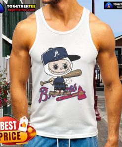 Good Labubu Charlie Brown Atlanta Braves tank top featuring vibrant graphics and a comfortable fit for fans.
