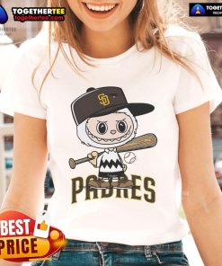 Good Labubu Charlie Brown San Diego Padres ladies tee featuring a stylish design for female fans of the team.