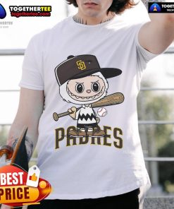 Good Labubu Charlie Brown San Diego Padres T-Shirt featuring a playful design for baseball fans.