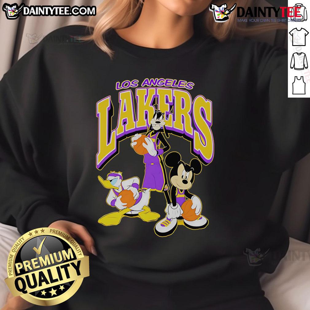 Good Lakers Disney Mickey Squad La Sweatshirt Good Lakers Disney Mickey Squad LA sweatshirt featuring a vibrant design, perfect for LA Lakers fans and Disney lovers.