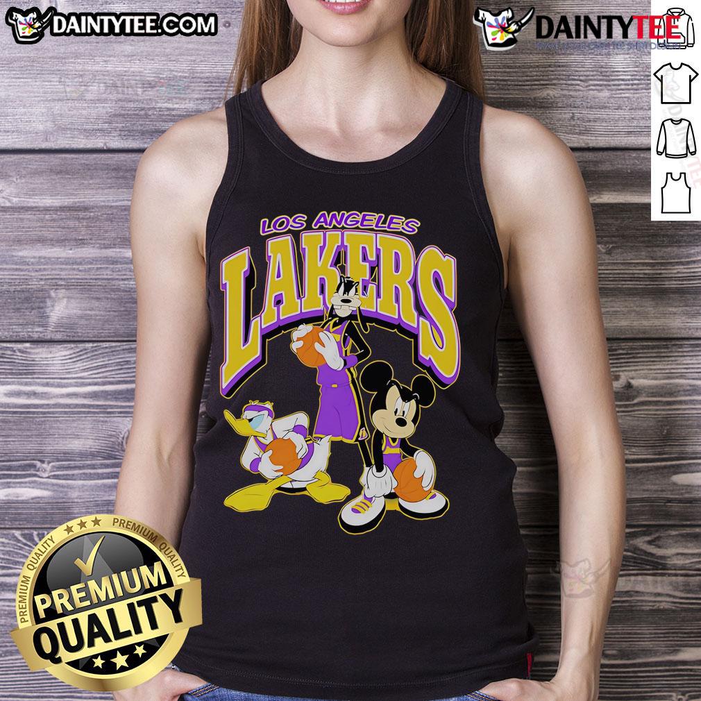 Good Lakers Disney Mickey Squad La Tank Top Good Lakers Mickey Squad LA tank top featuring vibrant Disney designs, perfect for fans of basketball and Disney apparel.