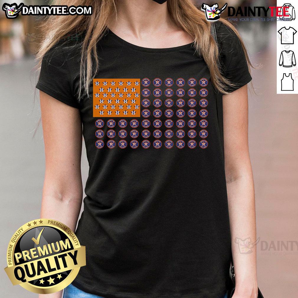 Good Logo Houston Astros American Flag Ladies Tee Good Logo Houston Astros American Flag Ladies Tee featuring a stylish design for baseball fans.