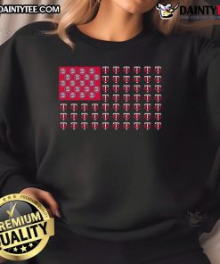 Good logo Minnesota Twins sweatshirt featuring American flag design, perfect for fans of MLB and stylish sportswear.