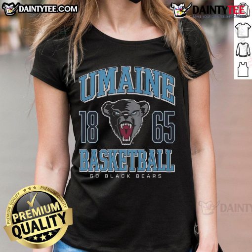 Good Maine Black Bears basketball ladies tee featuring team colors and logo, perfect for fans and casual wear.