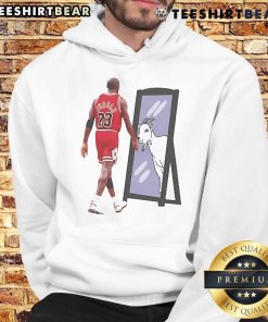 Good Michael Jordan GOAT mirror hoodie featuring iconic design, perfect for basketball fans and streetwear enthusiasts.