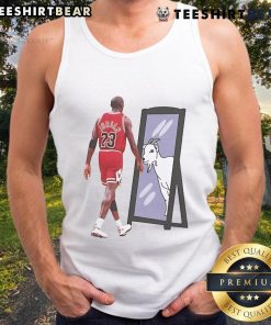Good Michael Jordan GOAT mirror tank top featuring iconic design and vibrant colors for basketball fans.