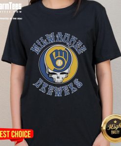 Good Milwaukee Brewers X Grateful Dead ladies tee featuring a stylish design blending baseball and music culture.