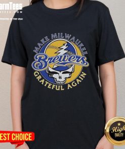 Good Milwaukee Brewers X Grateful Dead tee for ladies, celebrating Milwaukee's spirit with a vibrant design.