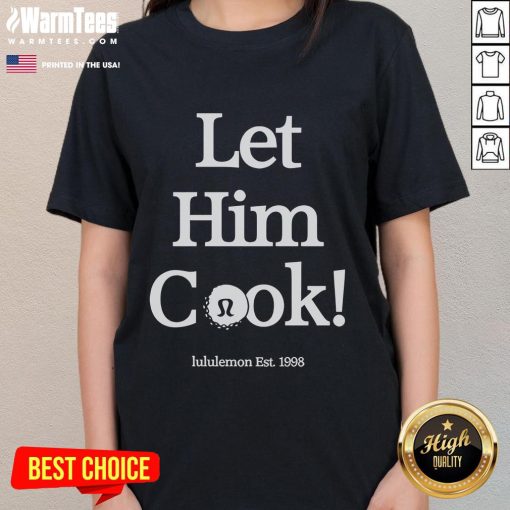 Good Min Woo Lee Let Him Cook Ladies Tee featuring a stylish design perfect for fans of trendy graphic tees.