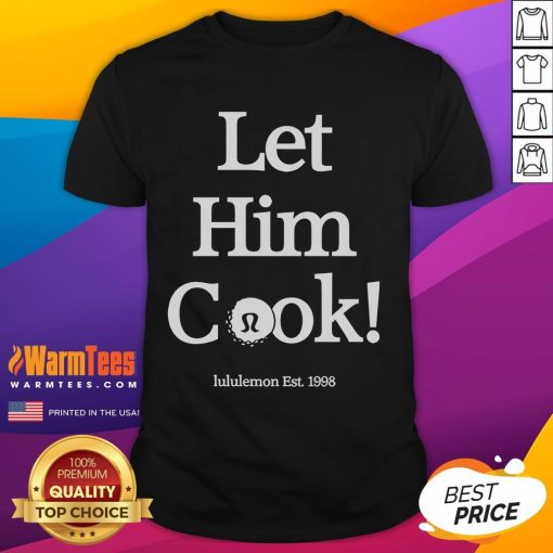 Good Min Woo Lee Let Him Cook T-Shirt featuring bold graphic design, perfect for fans and cooking enthusiasts.
