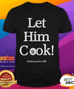 Good Min Woo Lee Let Him Cook T-Shirt featuring bold graphic design, perfect for fans and cooking enthusiasts.