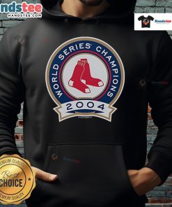 Good Mitchell & Ness Boston Red Sox 2004 World Champions hoodie in red, celebrating the team's historic victory.