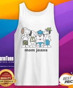 Good Mom Jeans Snoopy and Friends tank top featuring classic Peanuts characters in a stylish design.