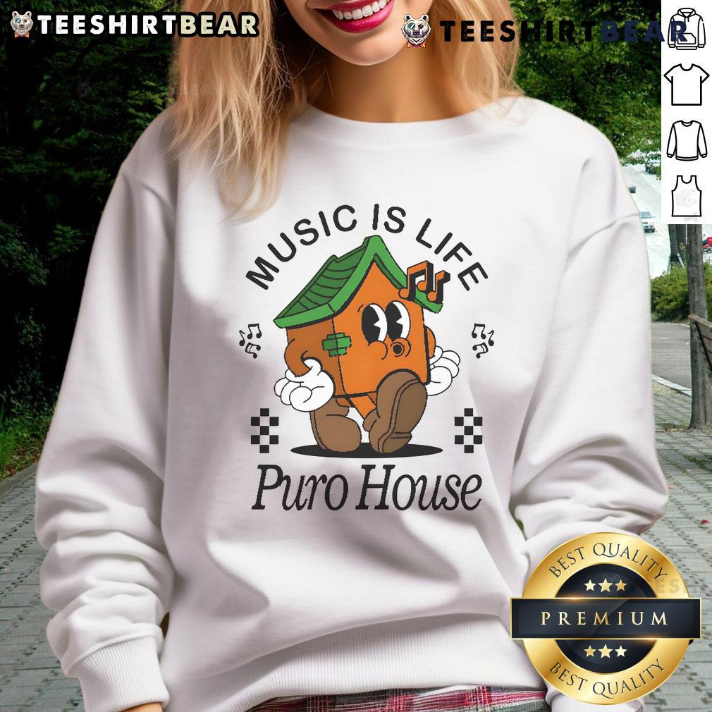 Good Music Is Life Puro House Cream Sweatshirt Good Music Is Life Puro House cream sweatshirt featuring stylish design, perfect for music lovers and streetwear enthusiasts.