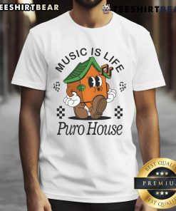 Alt Text: Good Music Is Life Puro House Cream T-Shirt featuring a stylish design for music lovers and fashion enthusiasts.