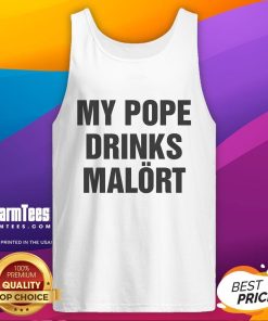 Good My Pope Drinks Chicago Alcohol tank top featuring a fun graphic design, perfect for summer outings and casual wear.