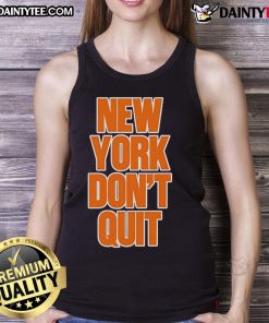 Good New York Don't Quit Tank Top featuring a motivational design, perfect for workouts and casual wear.