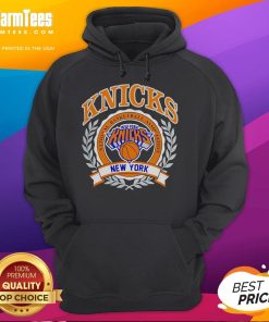 Good New York Knicks crest logo on a 2025 NBA hoodie, showcasing team spirit and style for basketball fans.