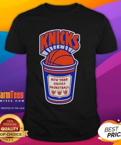 Alt Text: Good New York Knicks Hardwood Classics Brew City T-Shirt featuring vibrant team colors and classic logo design.