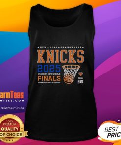 Good New York Knicks or Nowhere Eastern Conference Finals 2025 tank top featuring bold team graphics and vibrant colors.